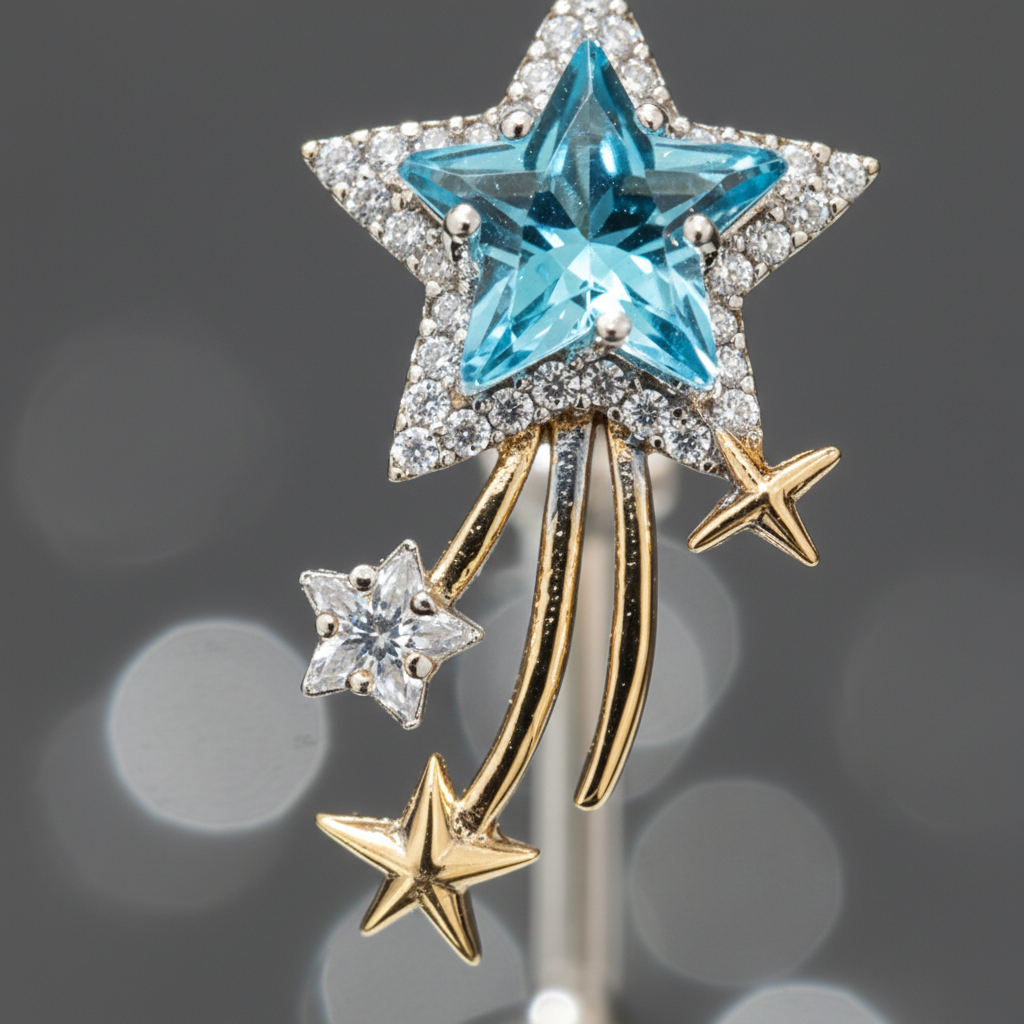 Summer Star Zircon Earrings, Niche Creative Design, Delicate Studs, Elegant Light Luxury, High-End Fashion Jewelry