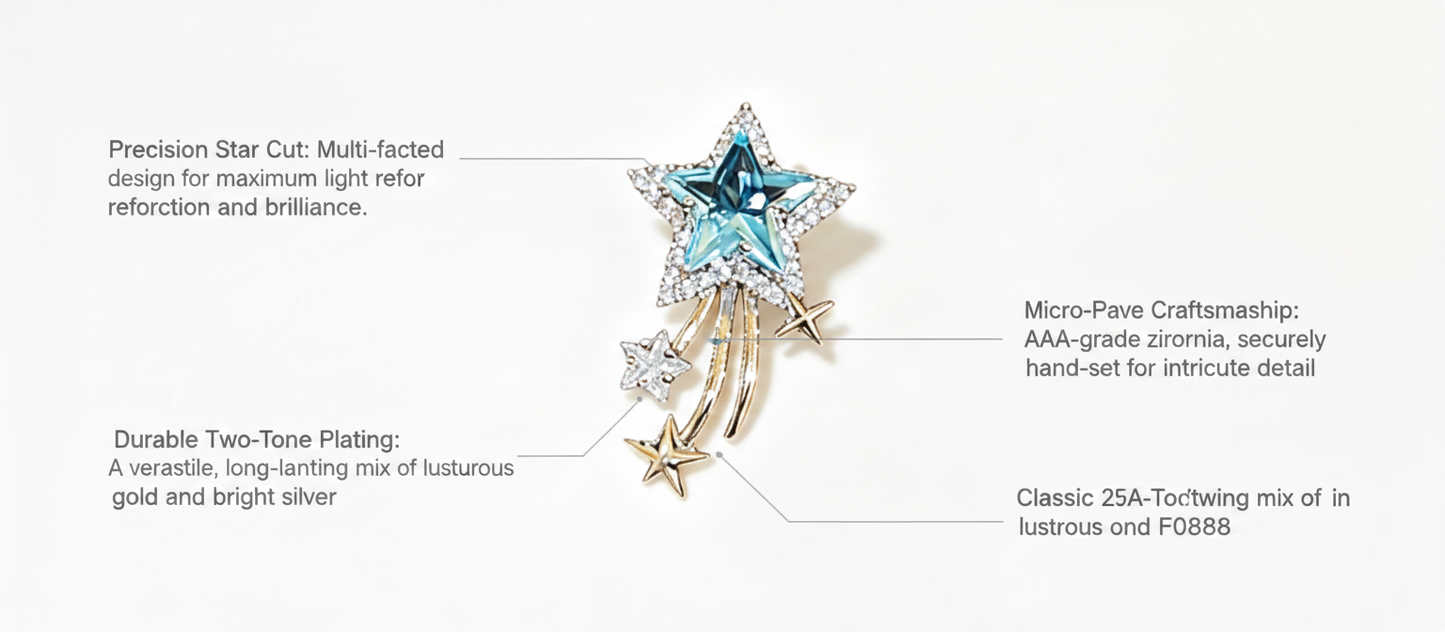 Summer Star Zircon Earrings, Niche Creative Design, Delicate Studs, Elegant Light Luxury, High-End Fashion Jewelry
