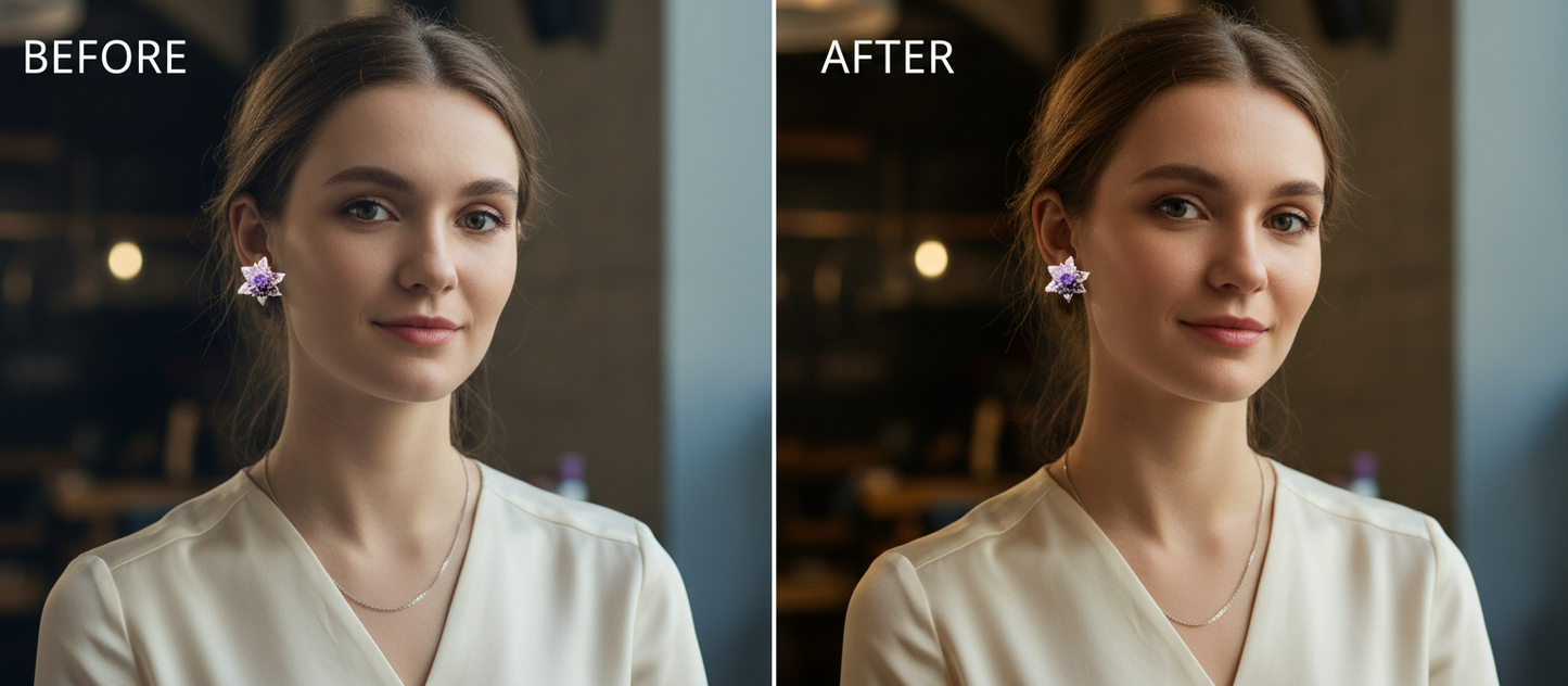 Crystal Lotus Stud Earrings, Niche High-End Design, Delicate Small Earrings for Women