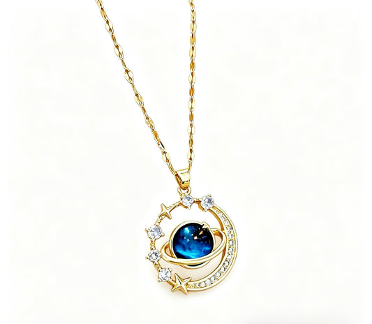 Starry Moon & Star Light Luxury Elegant Necklace