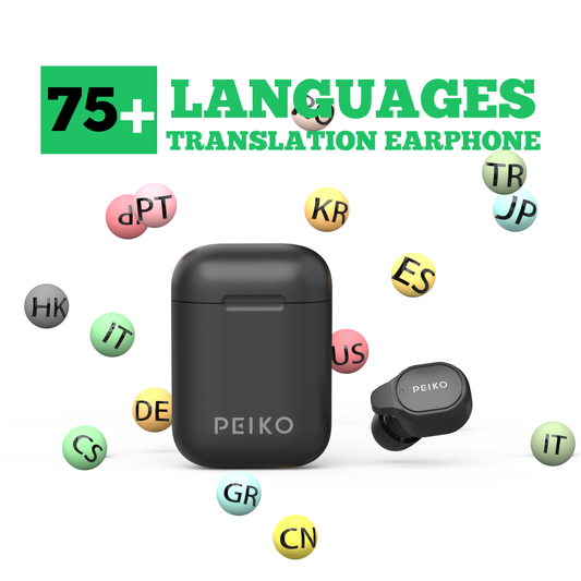 Bisnuf | BTM-223 Translation Earbuds 75 Languages & 136 Accents