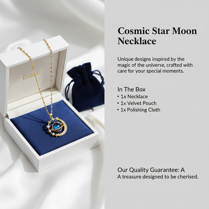 Starry Moon & Star Light Luxury Elegant Necklace