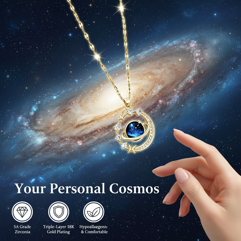 Starry Moon & Star Light Luxury Elegant Necklace