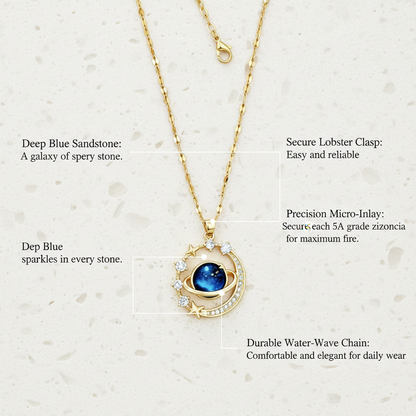 Starry Moon & Star Light Luxury Elegant Necklace