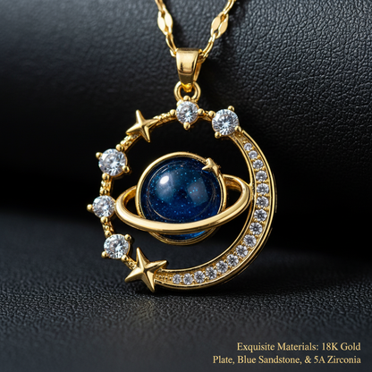 Starry Moon & Star Light Luxury Elegant Necklace