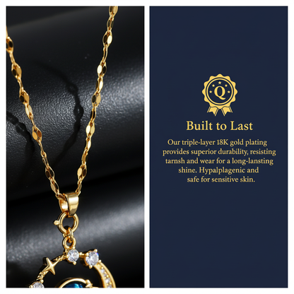 Starry Moon & Star Light Luxury Elegant Necklace