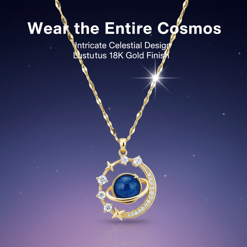 Starry Moon & Star Light Luxury Elegant Necklace
