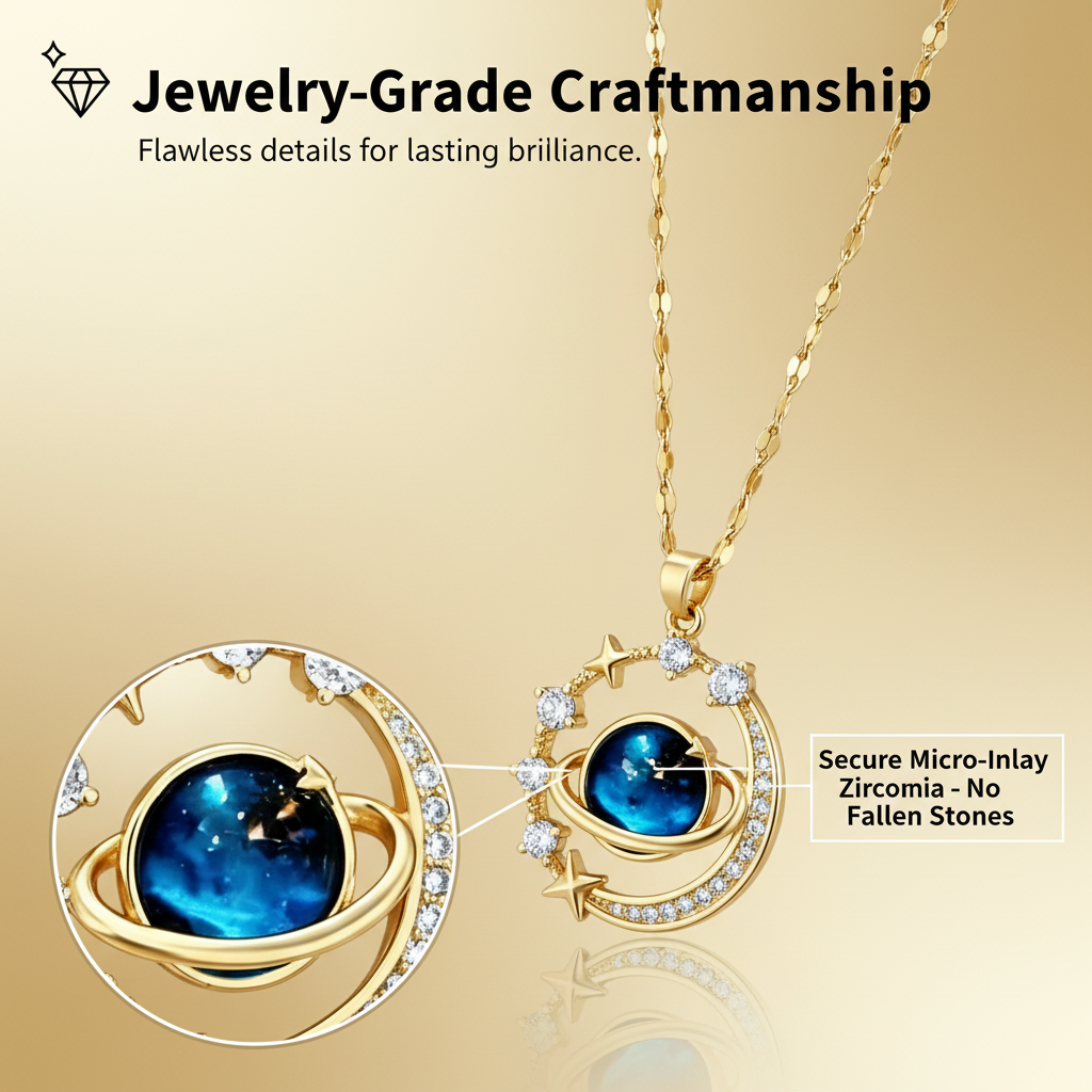 Starry Moon & Star Light Luxury Elegant Necklace