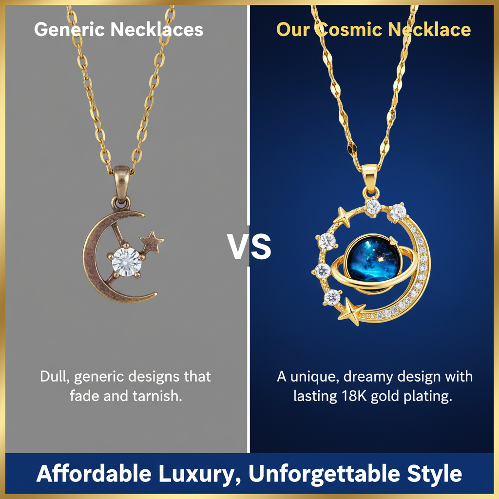 Starry Moon & Star Light Luxury Elegant Necklace